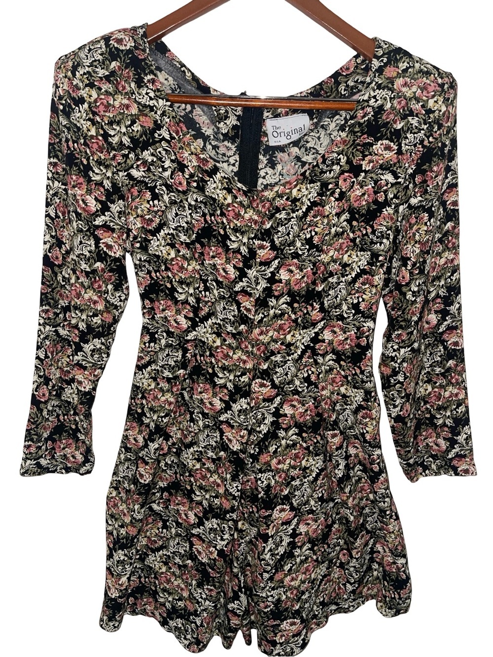 Vintage 90s Grunge Floral Long Sleeve Romper - "The Original"